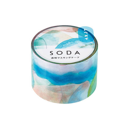 King Jim Soda Transparent Masking Tape - Watercolours - 30 mm x 5 m -  - Washi Tapes - Bunbougu