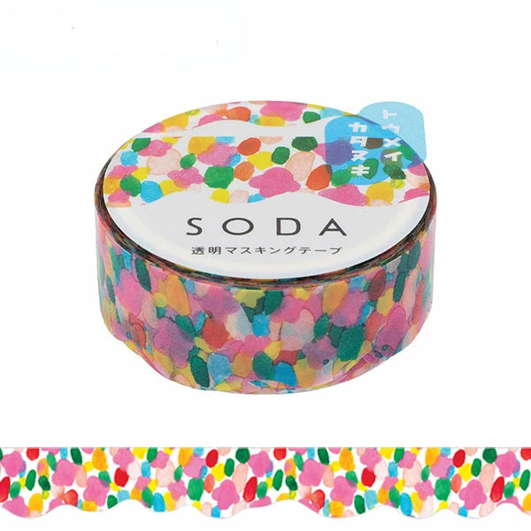 King Jim Soda Transparent Masking Tape - Die-cut Type - Syrup - 15 mm x 3 m - - Washi Tapes - Bunbougu