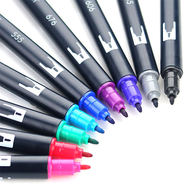 Tombow ABT Dual Brush Pen - 10 Colour Set - Galaxy (Slightly Damaged Packaging) - - Brush Pens - Bunbougu